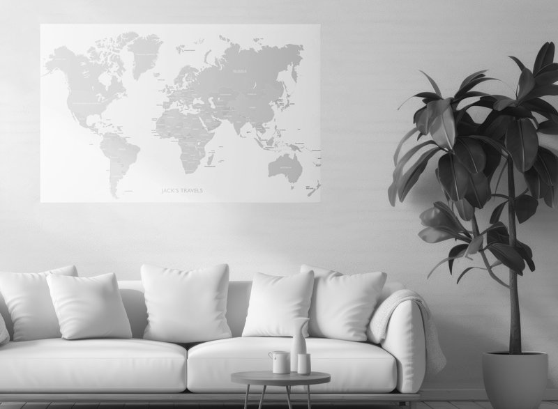 Personalised Pin Map - Wall Decor Maps - Travel Pin Maps