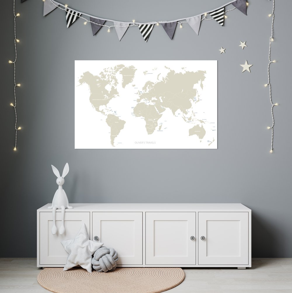 Personalised Pin Map - Wall Decor Maps - Travel Pin Maps