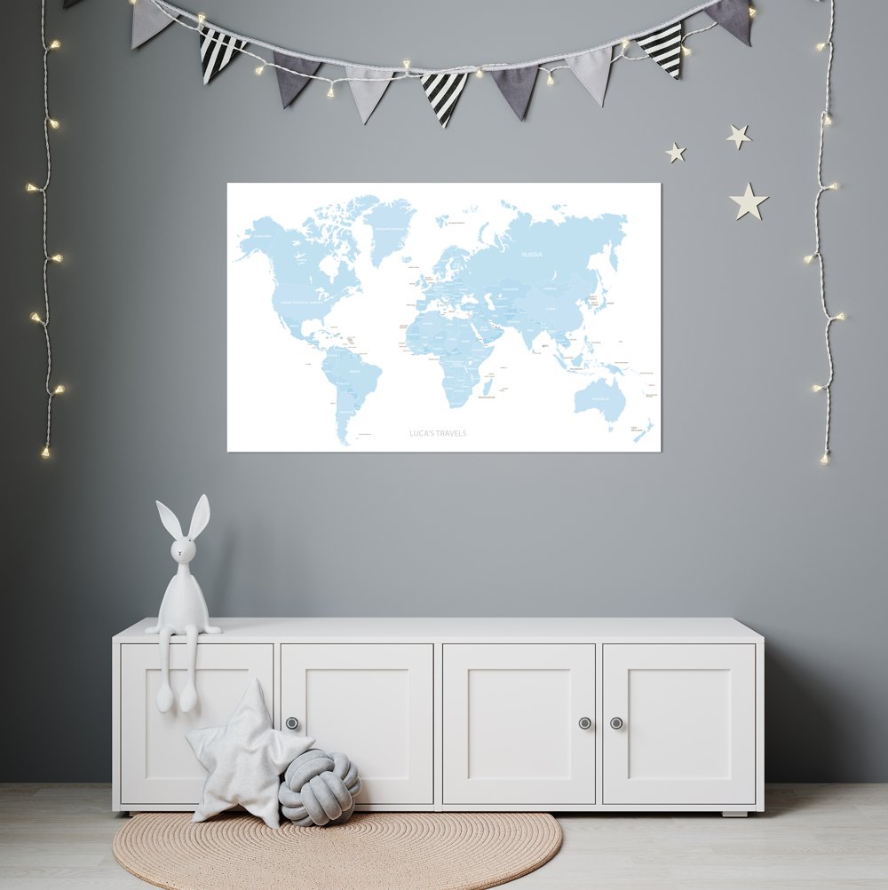 Personalised Pin Map - Wall Decor Maps - Travel Pin Maps