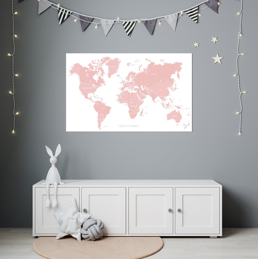 Personalised Pin Map - Wall Decor Maps - Travel Pin Maps